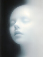 Fototapeta premium Ghost like surreal face 