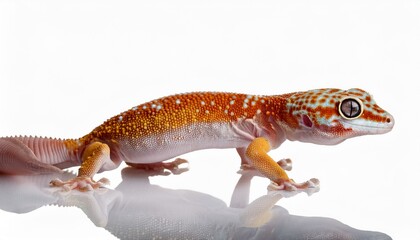 Fototapeta premium chameleon on a white background