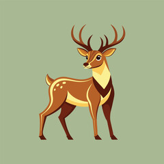 Reindeer illustration for kids story book.