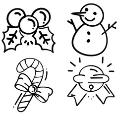 snowman with christmas tree