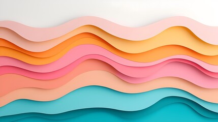 Captivating Modern 3D Paper Cut Abstract Shapes with Vibrant Colors and Dynamic Layering for Bold Visual Impact  Striking digital art composition with geometric forms dimensional textures