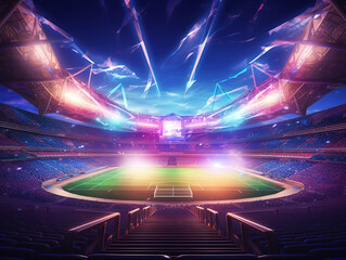 Vibrant Stadium Atmosphere During a Sporting Event