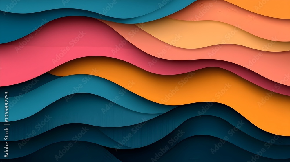 Poster Stunning Geometric Abstract 3D Paper Cut Patterns with Dynamic Shadows and Layered Shapes  Modern minimalist art design with clean lines symmetry and a contemporary digital feel