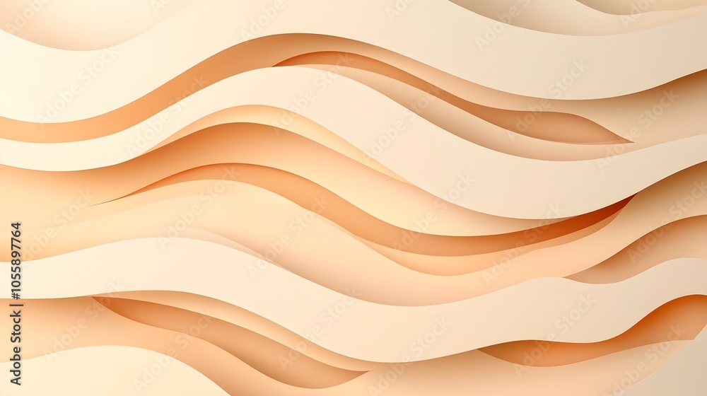 Aufkleber Vibrant geometric 3D paper cut patterns in a modern abstract design featuring dynamic shadows and layered shapes that create a visually striking and conceptual composition