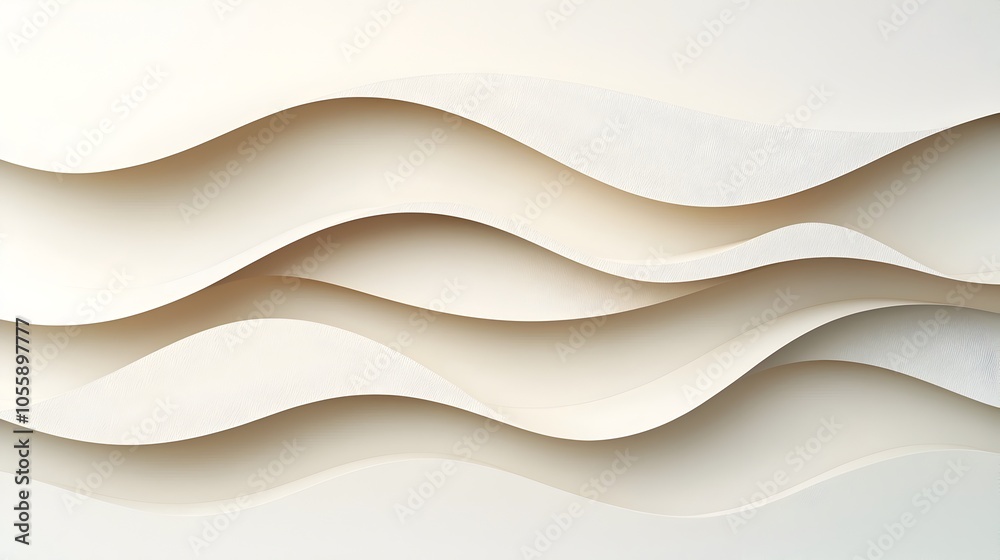 Aufkleber Stunning geometric 3D paper cut patterns in a modern abstract design featuring dynamic shadows and beautifully layered shapes that create a captivating visual effect