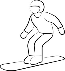 Winter sports icon vector illustration collection in a line outline style. Ski, winter sports and snow Handdrawn Doodle icons.