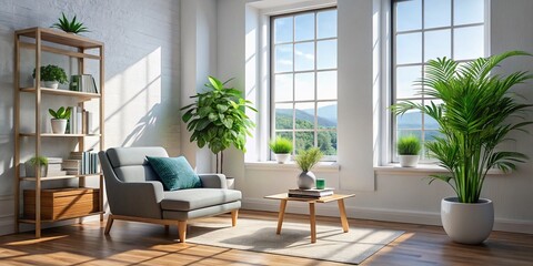Fototapeta premium Modern White Room Design for Urban Exploration Photography - Minimalist Aesthetic
