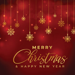 Merry Christmas Greeting Card, Poster, Banner Design Vector Illustration