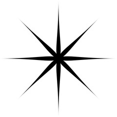 Star vector icon in black