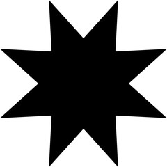 Fototapeta premium Star vector icon in black