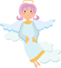 Cute Cartoon Angel vector illustration