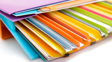 A close-up view of tax records organized in a neat file folder, with documents labeled and categorized for easy access