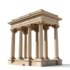 Fototapeta premium Classic column arch isolated