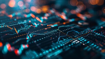 stock market chart and diagrams