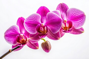 Obraz premium Pink Orchid Isolated on White Background | High Depth of Field Photography for Floral Decor and Nature Lovers