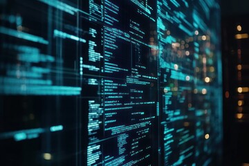 Digital Code Display and Technology Visualization