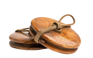 Classic Castanets Display on white background