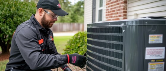 Expert hvac technician conducting thorough air conditioner maintenance for optimal performance and efficiency