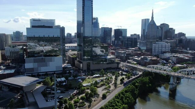 Nashville Tennessee CMA Fest scenic aerial view
