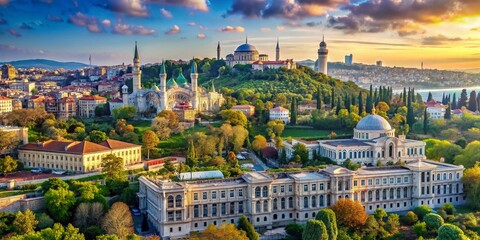 Obraz premium Product Photography of Istanbul University, Showcasing Its Historic Architecture and Academic Excellence