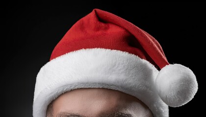 Portrait of a man in santa hat