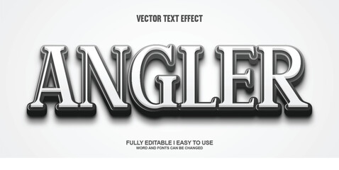 Angler Fully Editable 3D Vector Text Effect