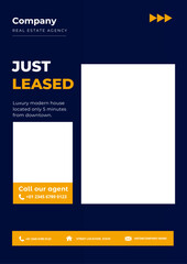 Real estate house social media post, banner, and flyer template