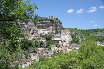 Fototapeta premium Rocamadour village in Lot Department Occitania Midi-Pyrénées South-Western France 