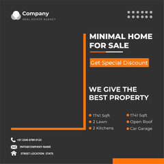 Real estate house social media post, banner, and flyer template