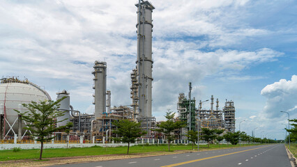 PHU MY, BA RIA - VUNG TAU, VIETNAM - SEP 07, 2024: A modern chemical plant in Phu My Industrial Park