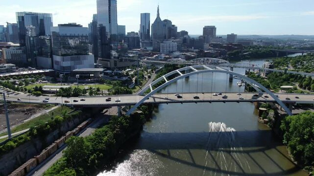 Nashville Tennessee CMA Fest scenic aerial view