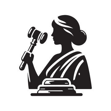 recommend clip art: The Hammer of the Court Silhouette Vector | Scales of Justice Clipart for Legal Designs