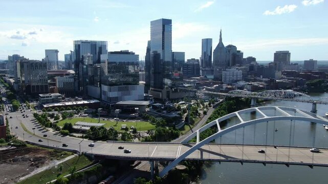 Nashville Tennessee CMA Fest scenic aerial view