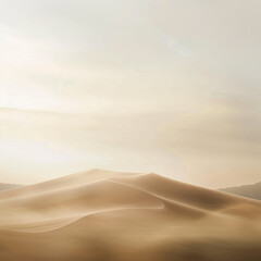 Abstract Landscape AI Photography, minimalistic shapes, soft blur beige colours,