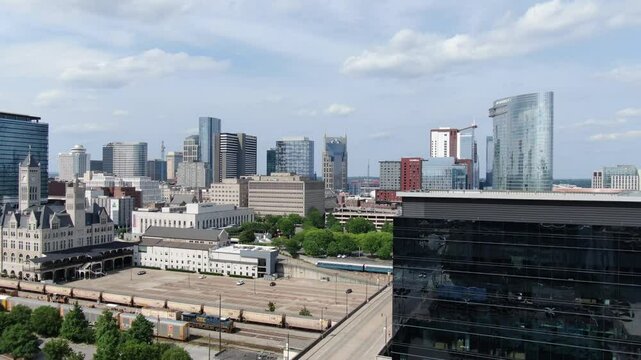 Nashville Tennessee CMA Fest scenic aerial view