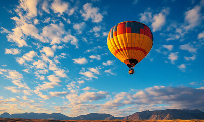 Fototapeta premium blue sky and hot air balloon