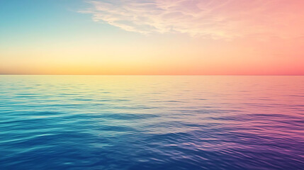 Fototapeta premium Serene ocean view at sunset with vibrant colors