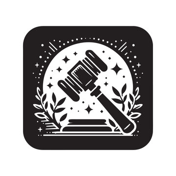 recommend clip art: The Hammer of the Court Silhouette Vector | Scales of Justice Clipart for Legal Designs