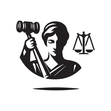 recommend clip art: The Hammer of the Court Silhouette Vector | Scales of Justice Clipart for Legal Designs