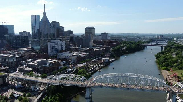 Nashville Tennessee CMA Fest scenic aerial view