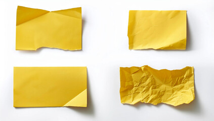 yellow sticky notes on white