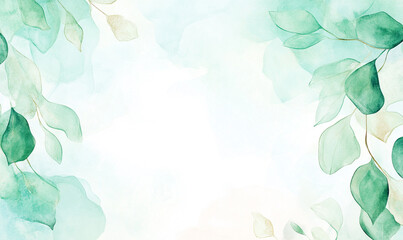 
Abstract green watercolor background