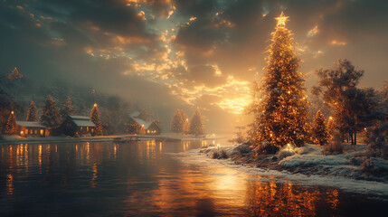 christmas tree in the city