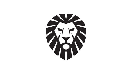 Majestic Lion Head Vector Illustration in Black and White illustration 