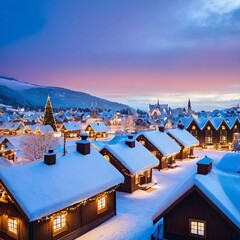  Christmas Village at Sunset