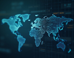 A digital interface showing artificial intelligence algorithms analyzing environmental data