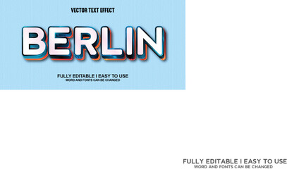 Berlin Fully Editable 3D Vector Text Effect