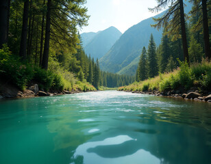view of the river as it meanders through the green valley