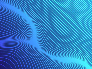 Blue colored abstract wavy background design. Blue wavy wallpaper design