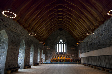 Fototapeta premium View of King Hakon Hall in the medieval fortress of Bergen, Norway